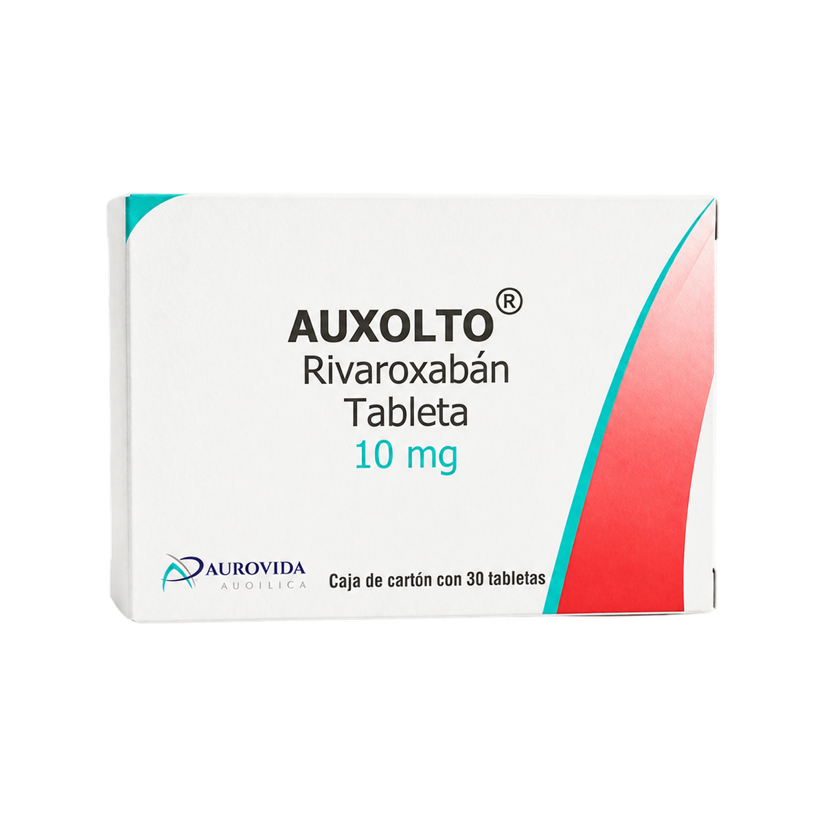RIVAROXABAN AUXOLTO 10MG TAB 30 — fondo transparente, formato 1:1