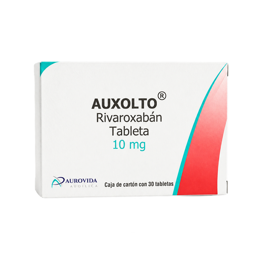 RIVAROXABAN AUXOLTO 10MG TAB 30 — fondo transparente, formato 1:1