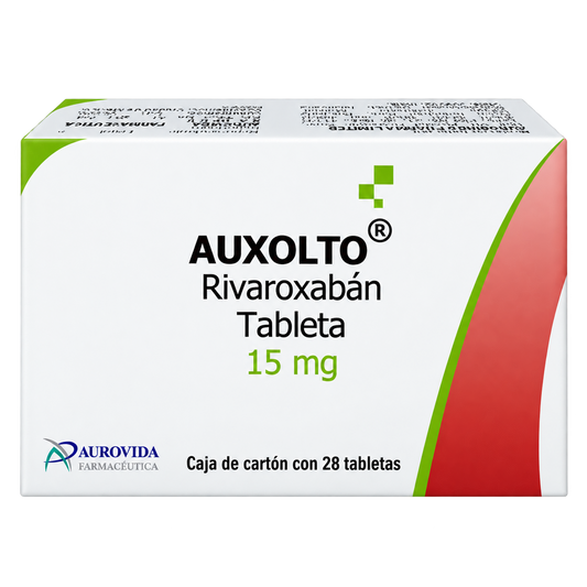 RIVAROXABAN AUXOLTO 15MG TAB 28 — fondo transparente, formato 1:1