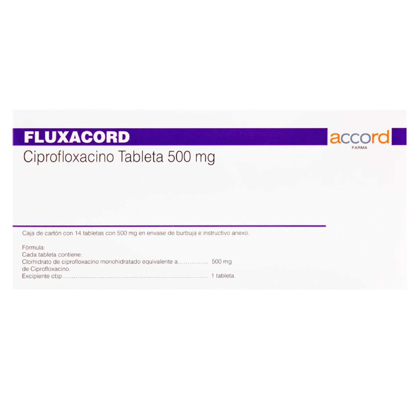 CIPROFLOXACINO FLUXACORD 500 MG TAB14