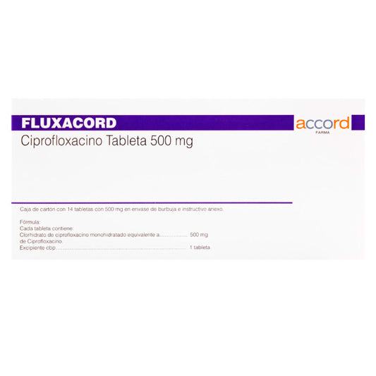 CIPROFLOXACINO FLUXACORD 500 MG TAB14
