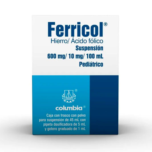 FERRICOL PED 600 10MG SUSP 45ML PVO
