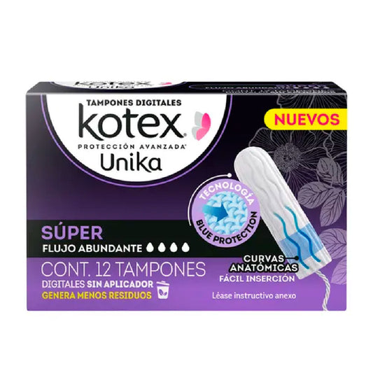 TAMPONES KOTEX UNIK SUPER C 12