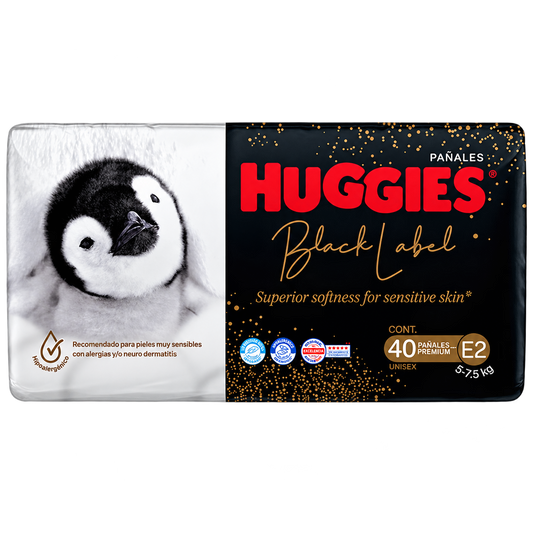 PANAL HUGG BLACK LABEL UNI E2C 40 — fondo transparente, formato 1:1