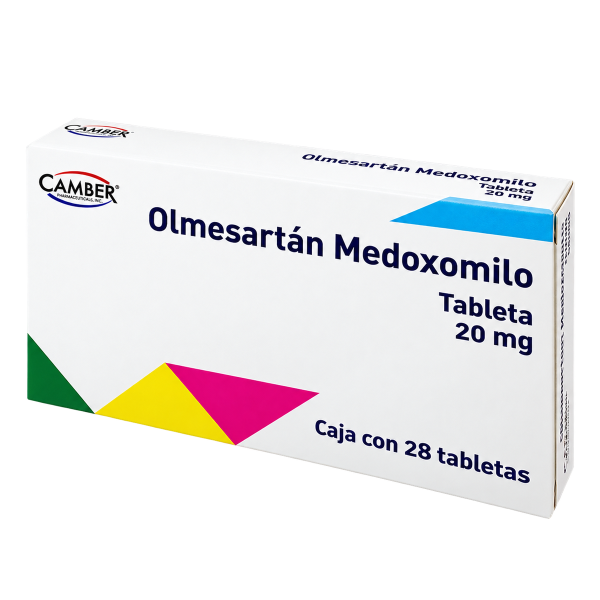OLMESARTAN 20MG C 28 TAB CAMBER — fondo transparente, formato 1:1
