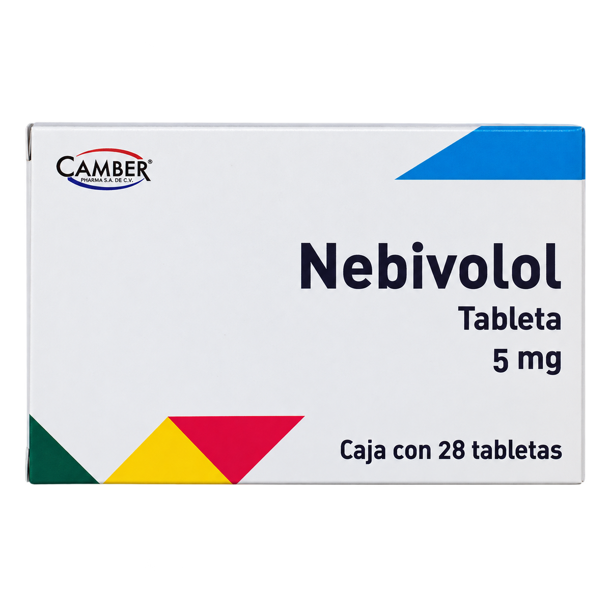 NEBIVOLOL 5MG C 28 TAB CAMBER — fondo transparente, formato 1:1