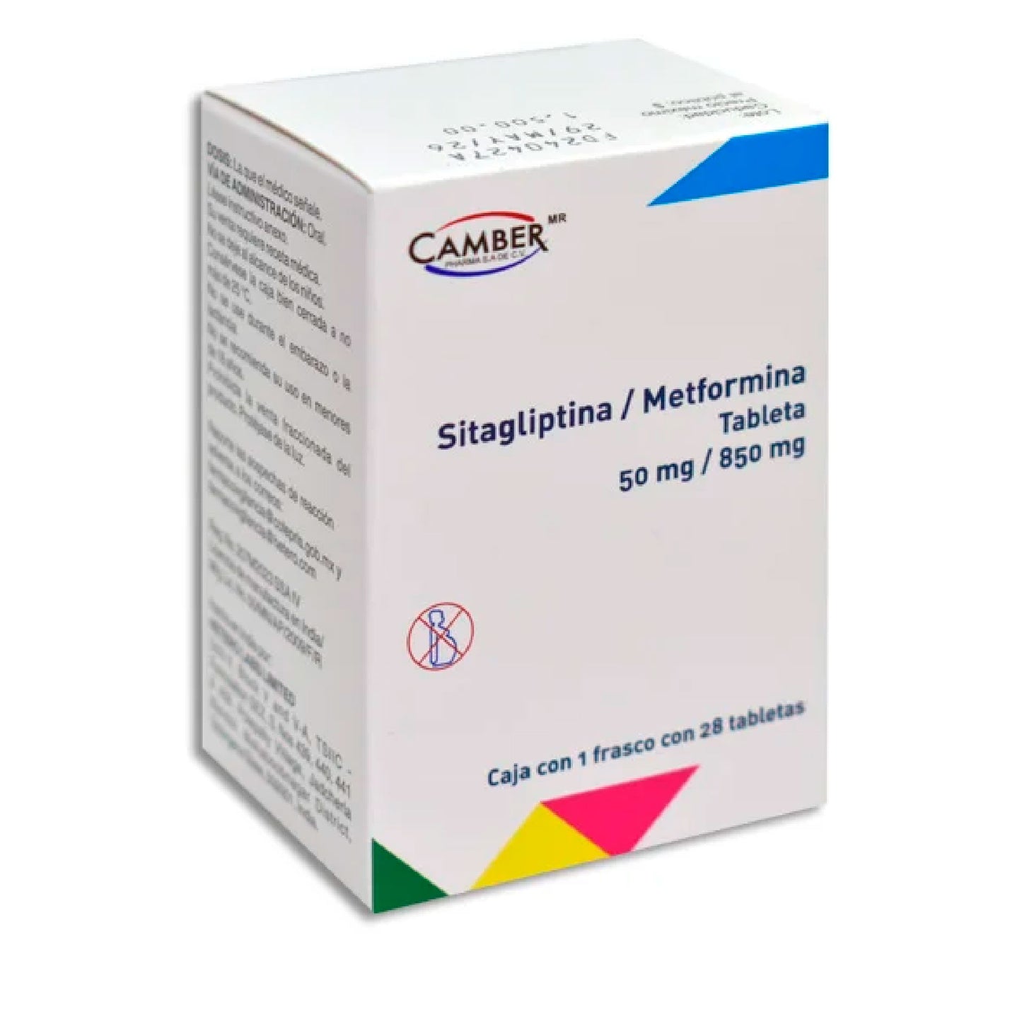 SITAGLIPTINA METFORMINA 50MG 850MG 28 TAB CAMBER