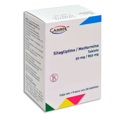 SITAGLIPTINA METFORMINA 50MG 850MG 28 TAB CAMBER