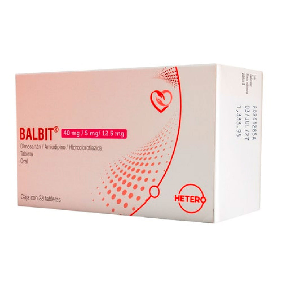 BALBIT 28 TABS 40MG 5MG 12 5MG