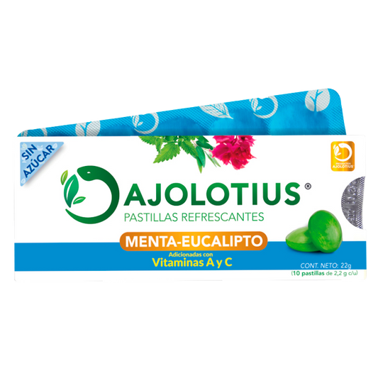 AJOLOTIUS PASTILLAS SIN AZUC C 10 MENTA EUCALIPTO