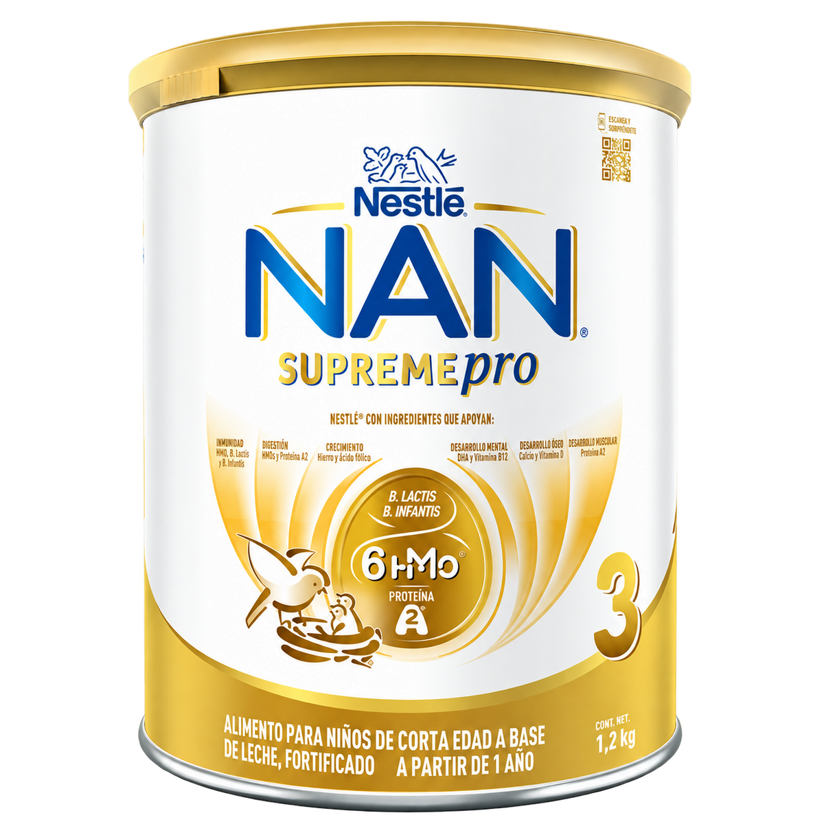 NAN 3 SUPREME PRO 1 2 KG — fondo transparente, formato 1:1