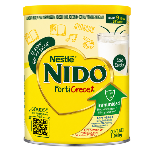 NIDO FORTICRECE EDAD ESCOL 1 08KG — fondo transparente, formato 1:1
