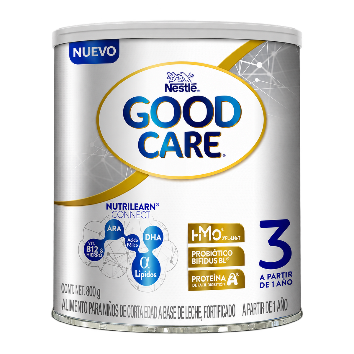 GOOD CARE 3 800 GR — fondo transparente, formato 1:1