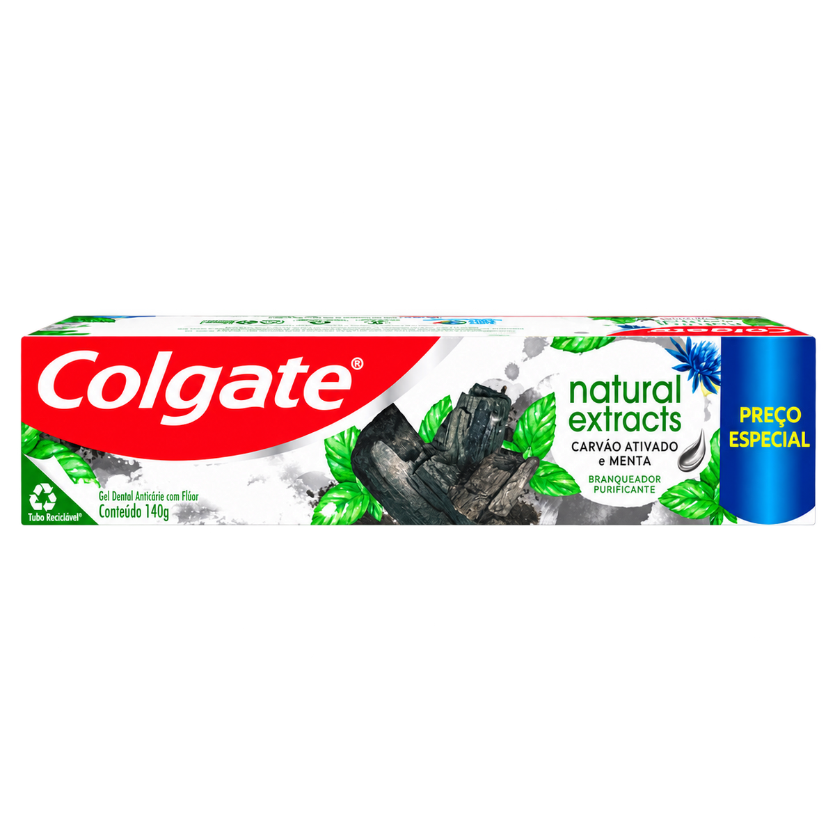 C D COLGATE NAT EXTRAC C ACT 140G — fondo transparente, formato 1:1