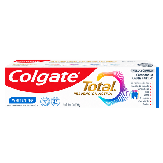 C D COLGATE TOTAL WHITENING 75ML — fondo transparente, formato 1:1