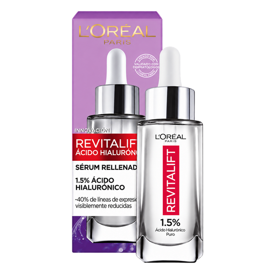 LOREAL REVIT HIALURO SERUM 30ML — fondo transparente, formato 1:1