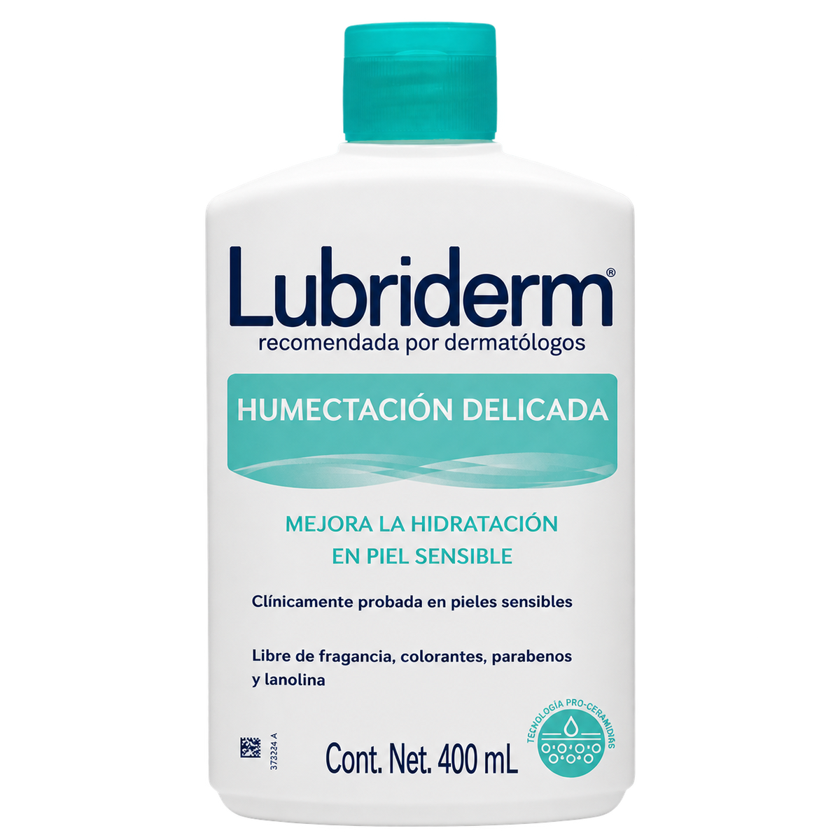 LUBRIDERM HUMECTACI DELIC — fondo transparente, formato 1:1