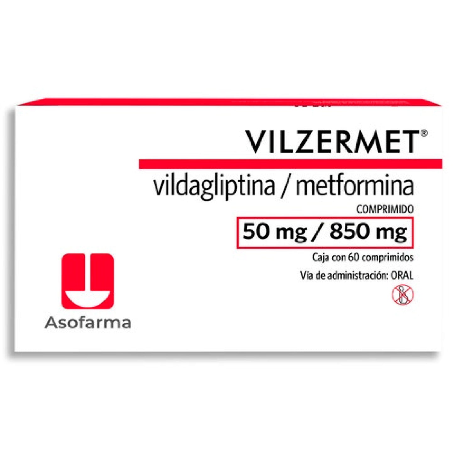 VILZERMET 50 850MG CPR C60