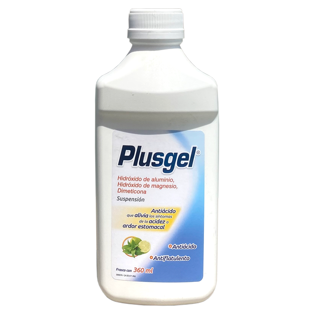 PLUS GEL SUSP 360 ML Aluminio  Dimeticona  Magnesio