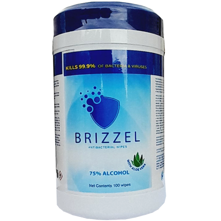 TOALLAS SANITIZANTES BRIZZEL C 100 ALOE VERA
