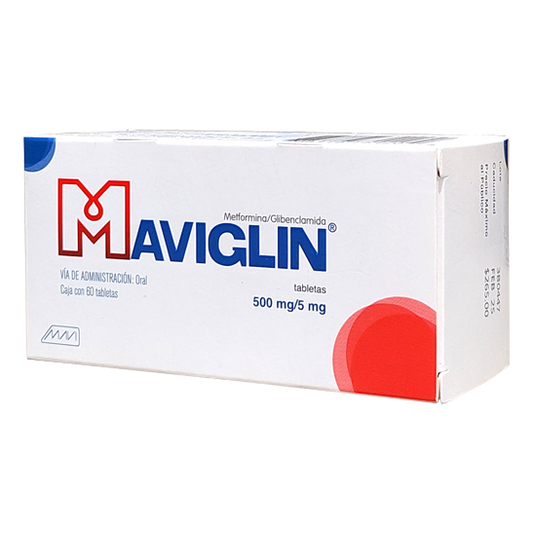 MAVIGLIN GRAG 500MG 5MG  C 60  Metformina Glibenclamida