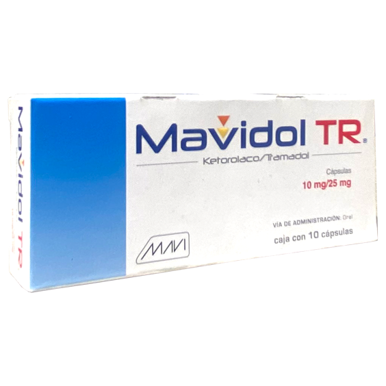 MAVIDOL TR 10 25MG CAPS 10 Ketorolaco Tramadol