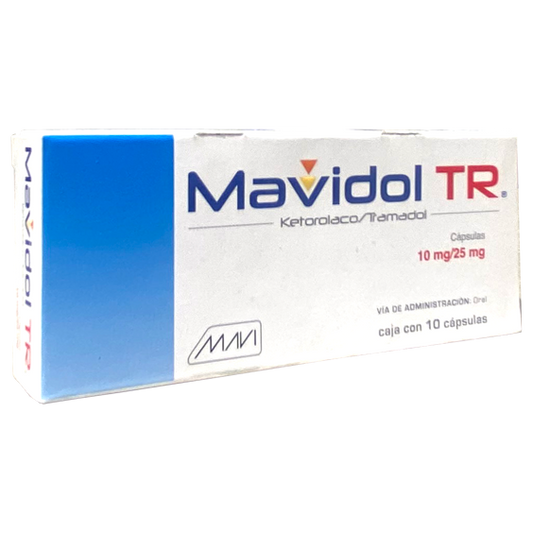 MAVIDOL TR 10 25MG CAPS 10 Ketorolaco Tramadol