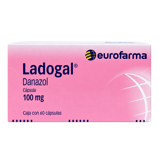 LADOGAL 100 MG 60 CAPS — fondo transparente, formato 1:1