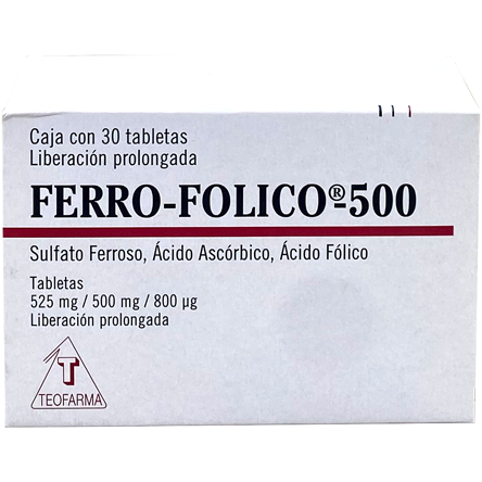 FERRO FOLICO 500 MG TAB 30