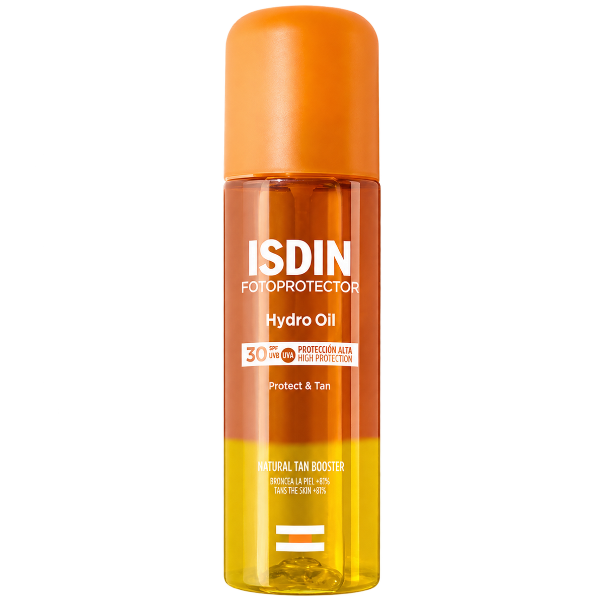 FOTOPROT ISDIN HYDRO OIL — fondo transparente, formato 1:1