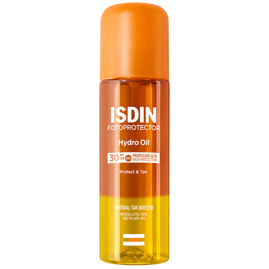 FOTOPROT ISDIN HYDRO OIL — fondo transparente, formato 1:1