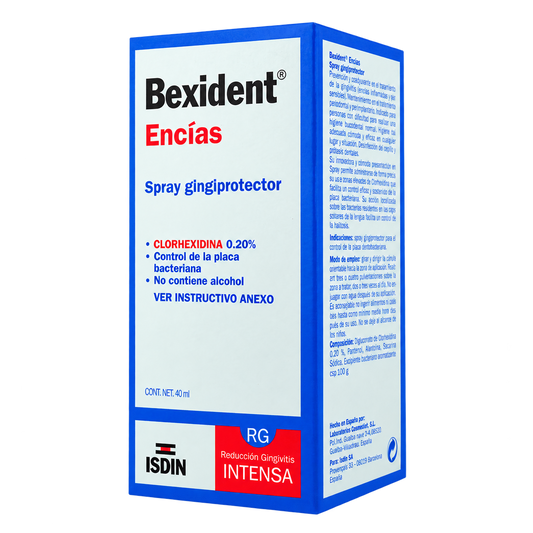 BEXIDENT ENCIAS SPRAY 40 ML CUID INTENS — fondo transparente, formato 1:1