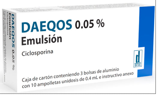 CICLOSPORINA DAEQOS 0 5MG EMU 10X0 4ML