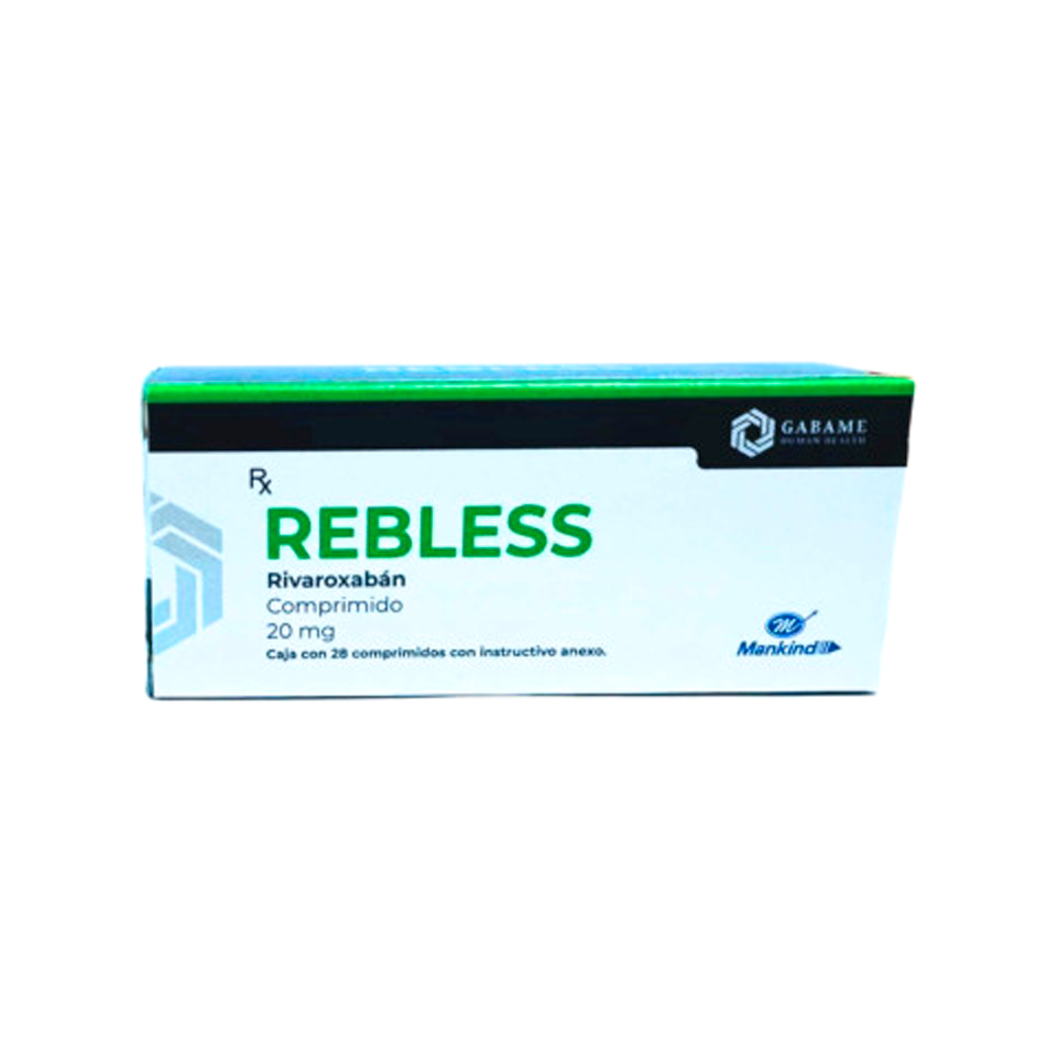 RIVAROXABAN REBLESS 20MG C 28 COMP