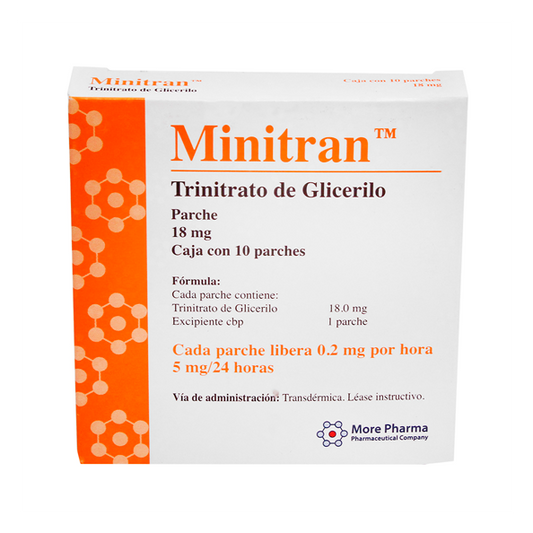 MINITRAN 18MG 5MG 24HRS PARCH10