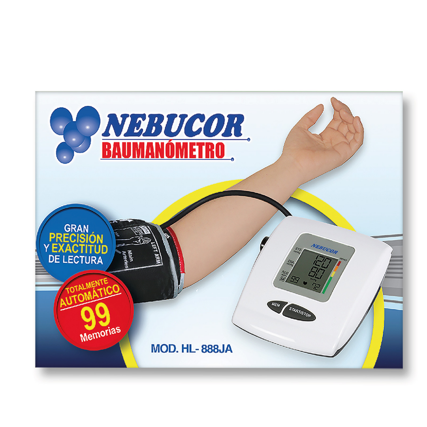 BAUMANOMETRO NEBUCOR DIG DE BRAZO HL 888JA