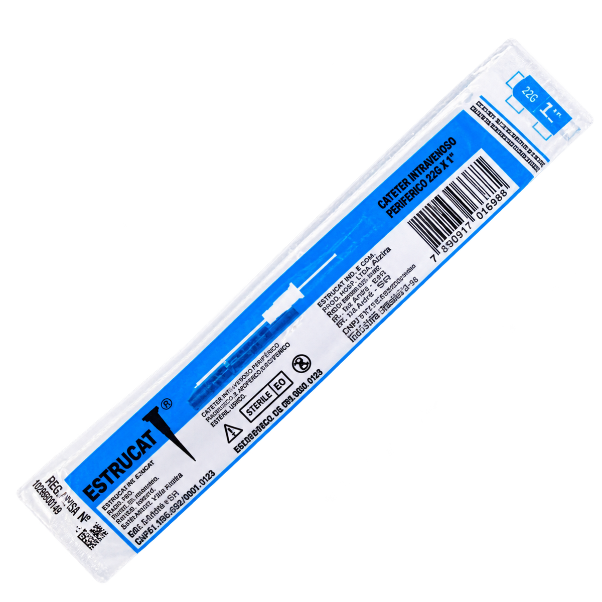 CATETER ESTRUCAT N 22 AZUL REY