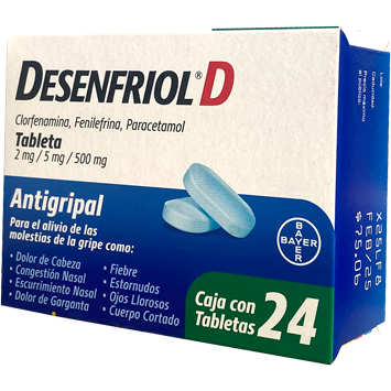 DESENFRIOL D 2 5 500MG TAB 24