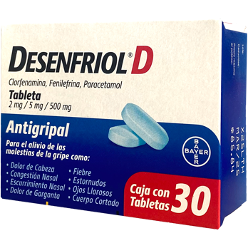 DESENFRIOL D 2 5 500MG 30 TAB
